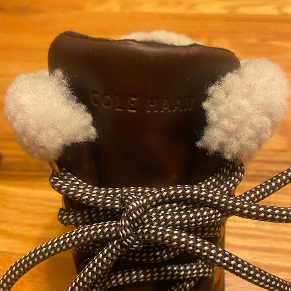 Cole Haan Zero Grand Explorer W6 Brown Leather Waterproof Boots -EUC - Picture 4 of 15